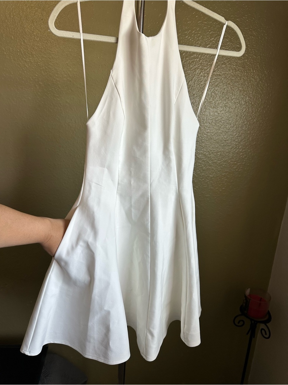 Zara White Mini Halter Dress